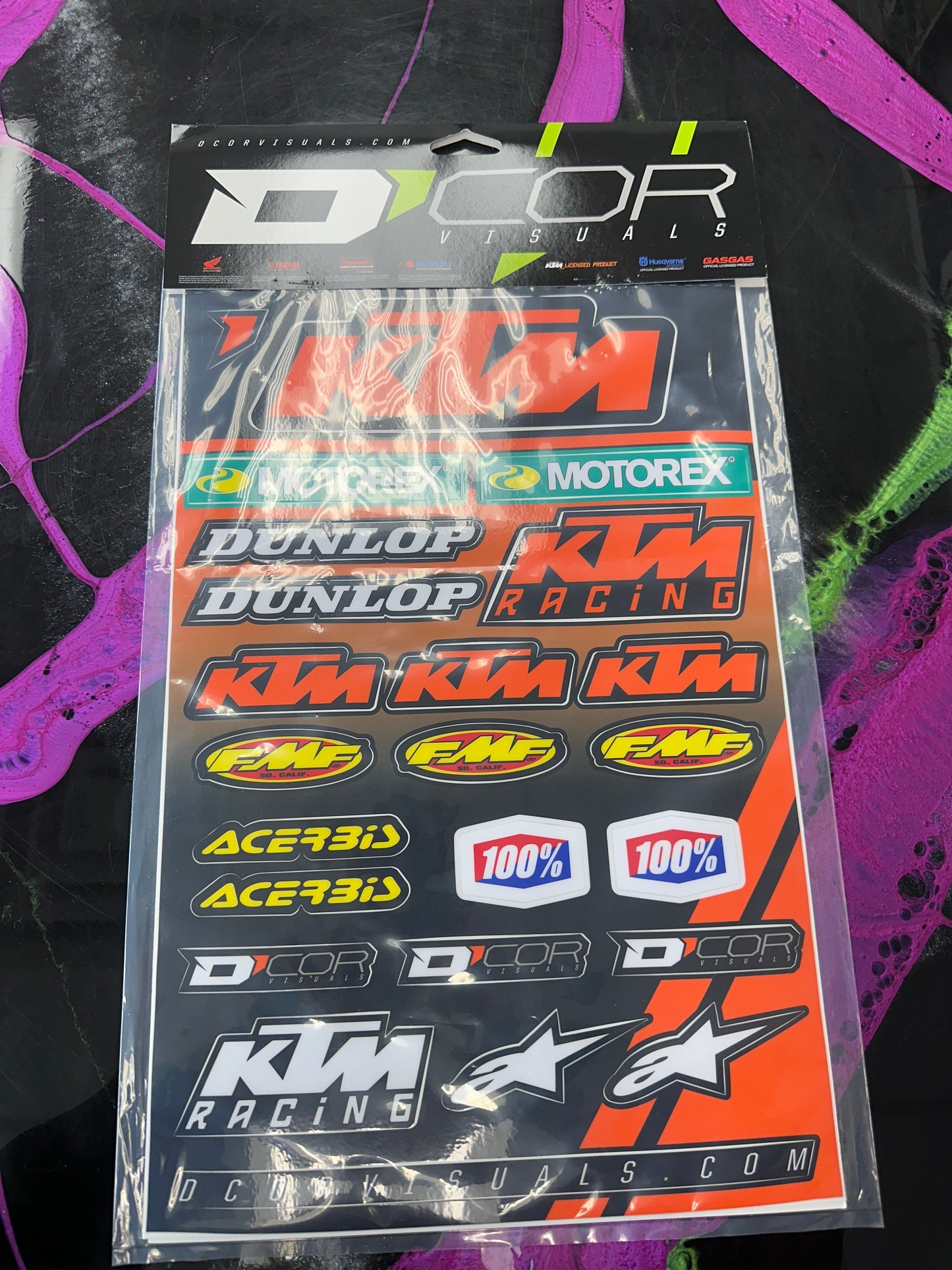 KTM DECAL SHEET