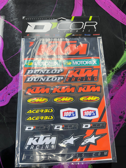 KTM DECAL SHEET